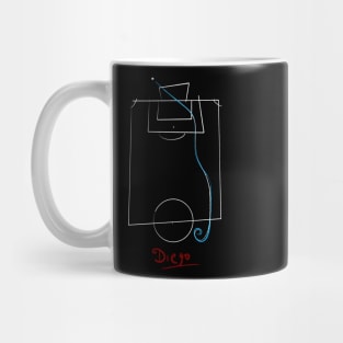 Maradona: Football art (minimal) Mug